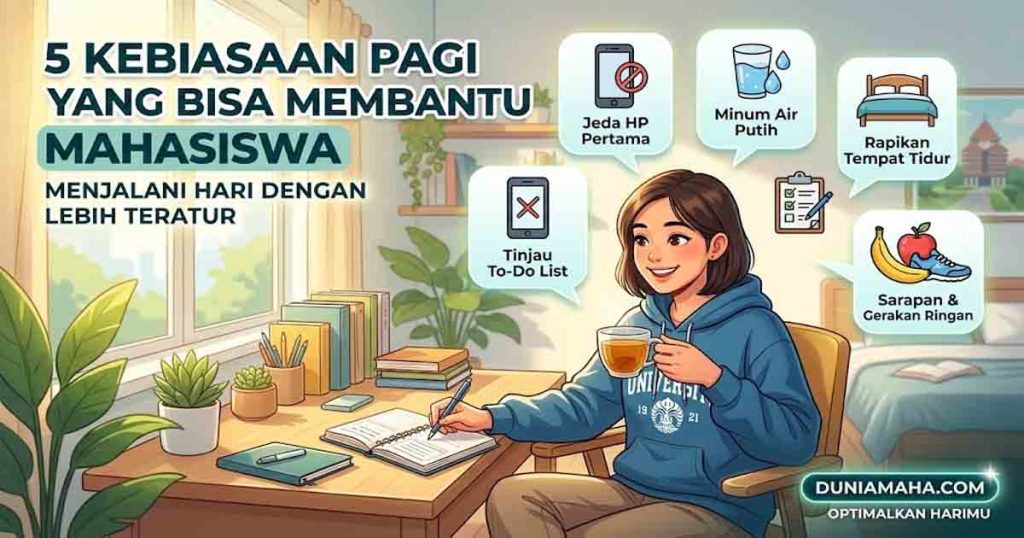 5 Kebiasaan Pagi yang Bisa Membantu Mahasiswa Menjalani Hari dengan Lebih Teratur
