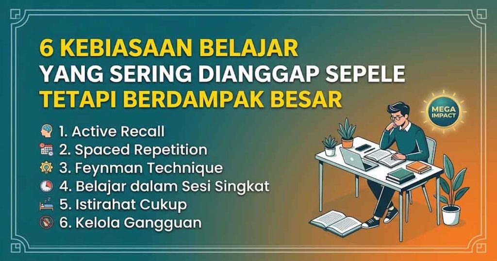 6 Kebiasaan Belajar yang Sering Dianggap Sepele tetapi Berdampak Besar