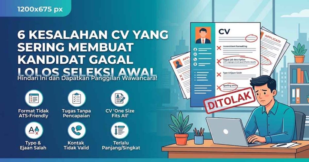 6 Kesalahan CV yang Sering Membuat Kandidat Gagal Lolos Seleksi Awal