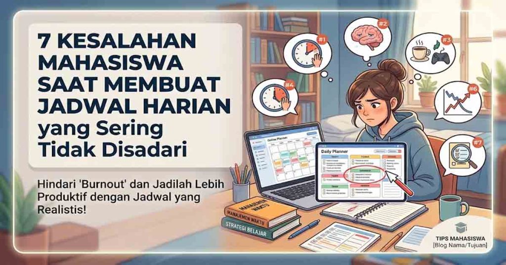 7 Kesalahan Mahasiswa Saat Membuat Jadwal Harian yang Sering Tidak Disadari