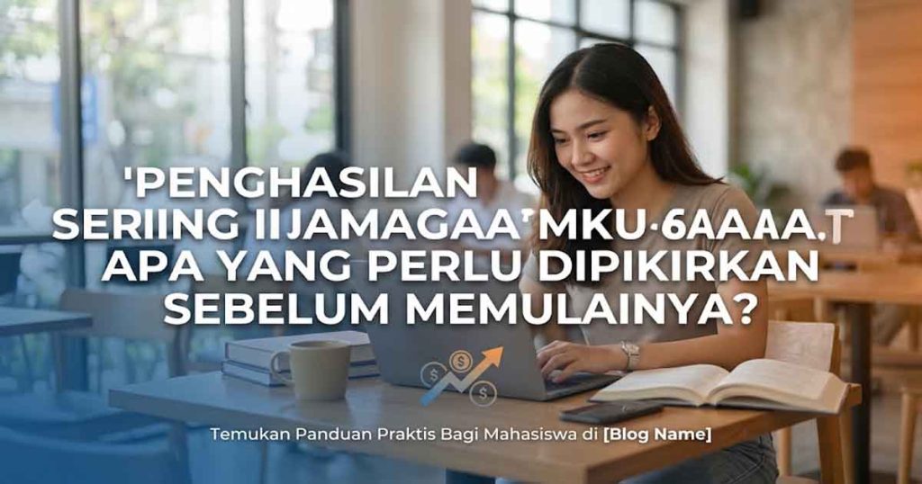 Penghasilan Sampingan Saat Kuliah