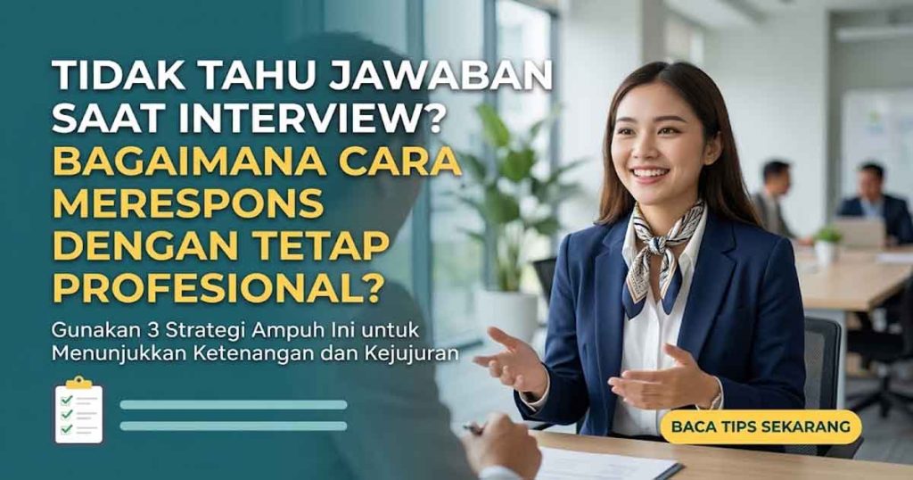 Tidak Tahu Jawaban Saat Interview